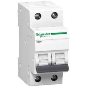 Schneider Acti9 K60H 50A C-Curve Double Pole MCB, A9KF71250BQ, Breaking Capacity: 10 kA (Pack of 6)