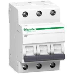 Schneider Acti9 K60H 3A C-Curve Three Pole MCB, A9KF71303BQ, Breaking Capacity: 10 kA (Pack of 4)