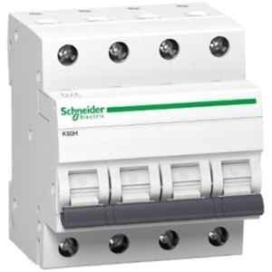 Schneider Acti9 K60H 50A C-Curve Four Pole MCB, A9KF71450BQ, Breaking Capacity: 10 kA (Pack of 3)